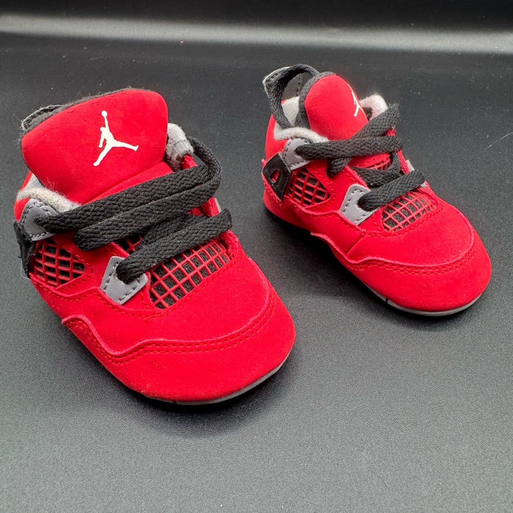 Jordan Kids Red and Black Sneakers - Picture 2 of 11